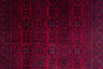 Tapis Afghan Belgique Khal Mohammadi 194x152 noué main 150x190 marron géométrique 5