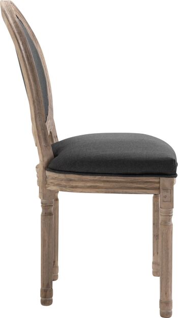 Chaise de salle à manger - Antique - Tissu - Crème , SKU1119 5