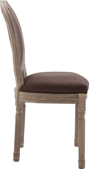 Chaise de salle à manger - Antique - Tissu - Crème , SKU1119 9