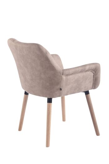 Chaise de salle à manger - Cuir artificiel - Natura - Stable - Gris , SKU1134 8