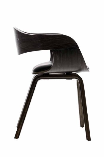 Chaise de salle à manger - Cuir artificiel - Moderne - Stable - Blanc/Gris, SKU1139 3