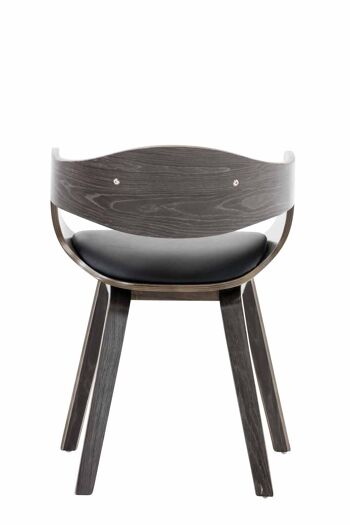Chaise de salle à manger - Cuir artificiel - Moderne - Stable - Blanc/Gris, SKU1139 7