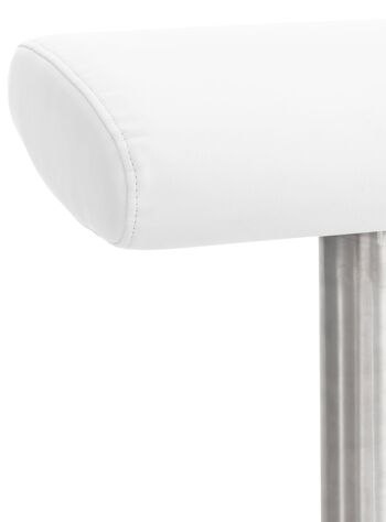 Tabouret de bar - Tabouret - Design - Cuir artificiel - 45x30x76 cm - Blanc , SKU1159 7