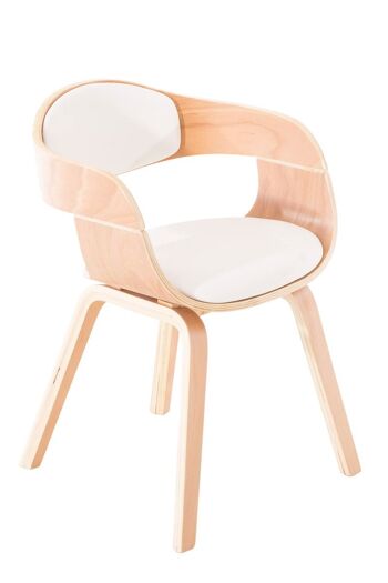 Chaise de salle à manger - Chaise - Cuir artificiel - Naturel/Blanc , SKU1170 1