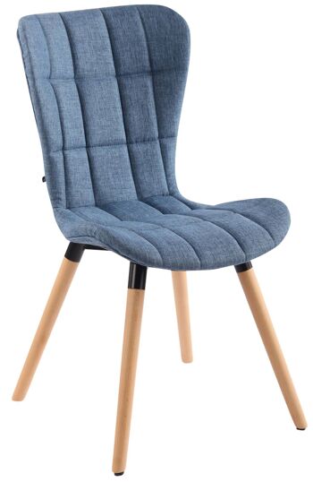 Chaise de salle à manger - Tissu - Dossier haut - Moderne - Bleu , SKU1172 1
