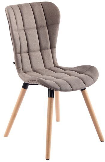 Chaise de salle à manger - Tissu - Dossier haut - Moderne - Taupe , SKU1177 1