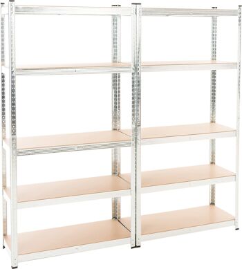 Rack de rangement - Meuble de rangement - Lot de 2 étagères à accrocher - Argent , SKU1182 1