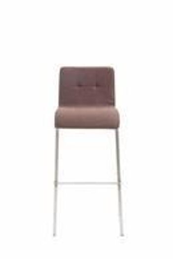 Tabouret de bar - Tabouret - Design - Repose-pieds - Tissu - Marron - 46x45x103 cm - Frame 2 , SKU1191 2