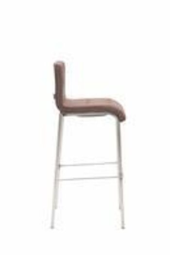 Tabouret de bar - Tabouret - Design - Repose-pieds - Tissu - Marron - 46x45x103 cm - Frame 2 , SKU1191 4