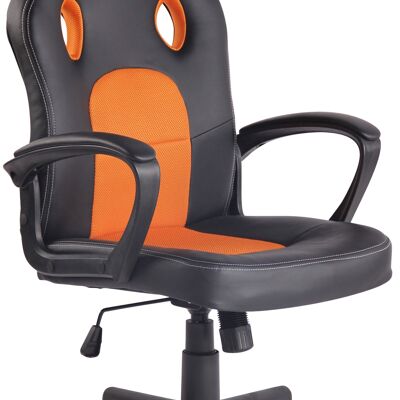 Bureaustoel | Gamen | Leer | Comfortabel - Zwart/Oranje , SKU1209