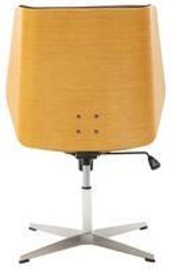 Chaise - Chaise de conférence - Protecteurs de sol - Réglable - Cuir artificiel - Marron - 60x65x95 cm - Naturel/Noir, SKU1222 3