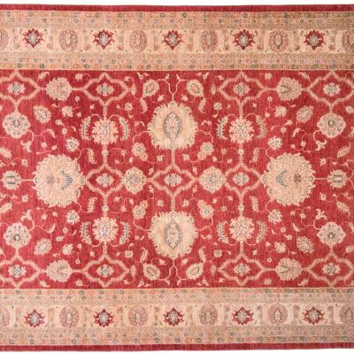 Afghan Feiner Chobi Ziegler 295x210 Handgeknüpft Teppich 210x300 Rot Blumenmuster