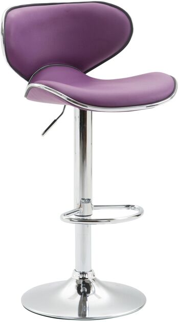 Tabouret de bar - Chrome - Haut - Violet, SKU1241 1