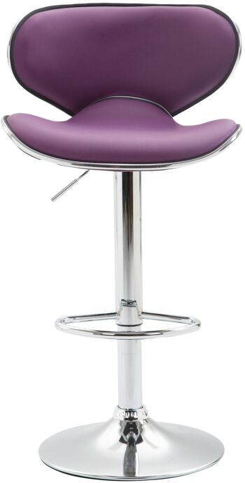 Tabouret de bar - Chrome - Haut - Violet, SKU1241 2