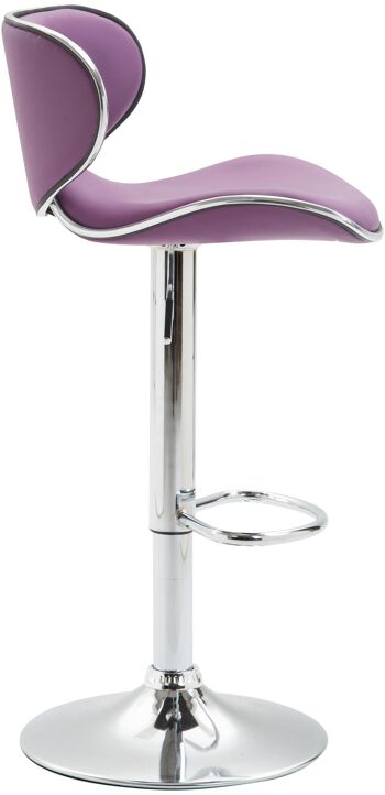 Tabouret de bar - Chrome - Haut - Violet, SKU1241 3