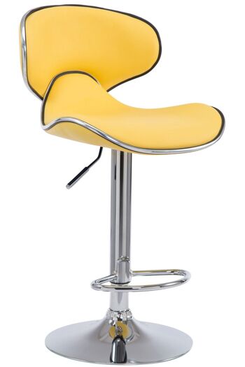 Tabouret de bar - Chrome - Haut - Jaune, SKU1252 1