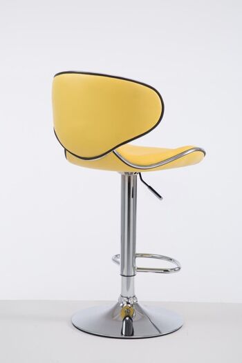 Tabouret de bar - Chrome - Haut - Jaune, SKU1252 4