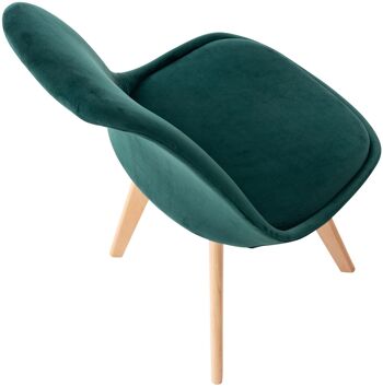 Lot de 4 chaises - Chaise de salle à manger - Velours - Vert , SKU1277 4