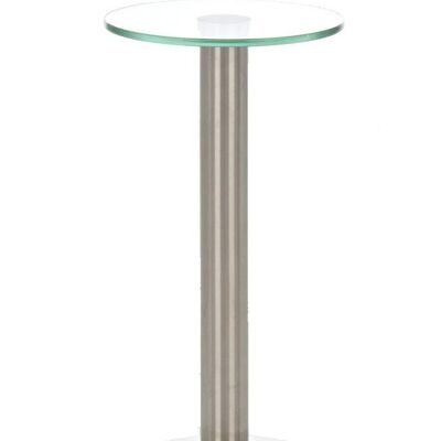 Tafel - Glazen tafel - Matt glas - RVS - Rond , SKU1282