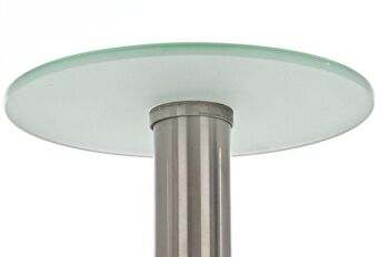 Table - Table en verre - Verre mat - Acier inoxydable - Rond, SKU1282 6