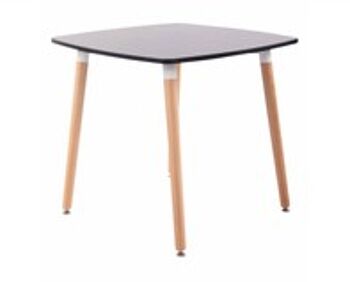 Table - MDF - Table de cuisine - 80 cm de large - Polyvalent - Noir , SKU1288 1