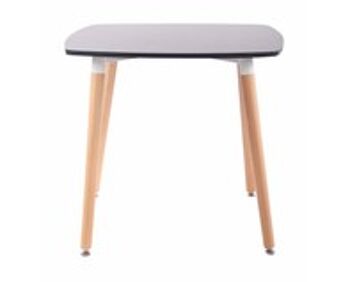 Table - MDF - Table de cuisine - 80 cm de large - Polyvalent - Noir , SKU1288 2