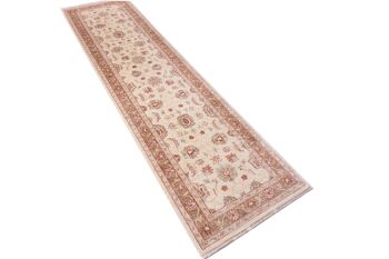 Tapis Afghan Chobi Ziegler 293x74 noué à la main 70x290 tapis de passage beige oriental 2