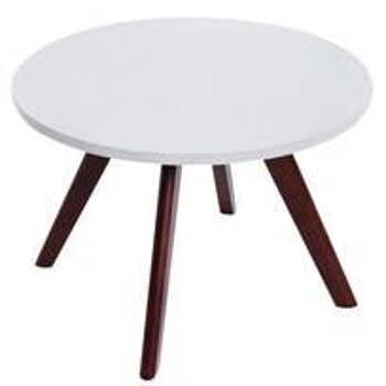 Table - Table basse - Format compact - Rond - Blanc , SKU1294 1