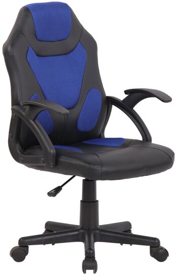 Chaise de bureau pour enfants - Noir - Bleu , SKU1305 1