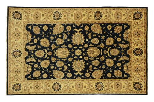 Afghan Chobi Ziegler 244x161 Handgeknüpft Teppich 160x240 Blau Floral Kurzflor Orient