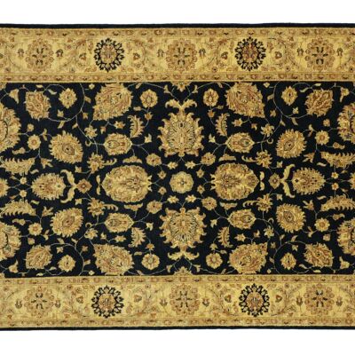 Afghan Chobi Ziegler 244x161 Tappeto annodato a mano 160x240 Floreale blu a pelo corto Orient