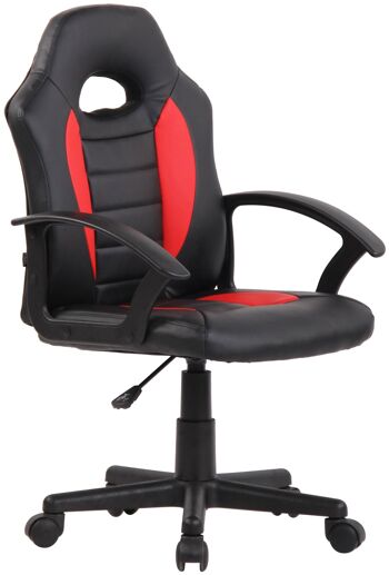 Chaise de bureau pour enfants - noir - rouge , SKU1311 1