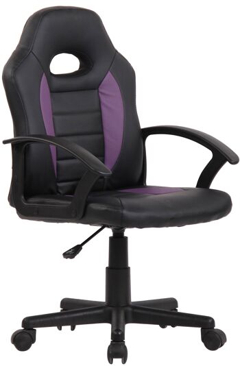 Chaise de bureau pour enfants - noir - violet , SKU1313 1
