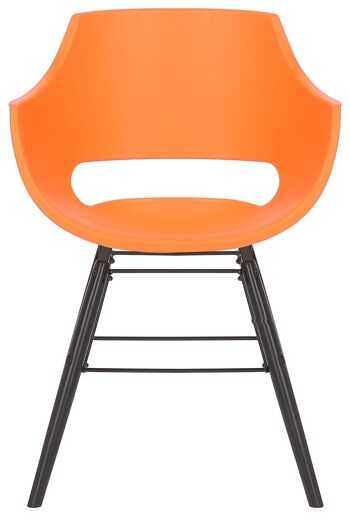 Chaise de salle à manger - Lot de 4 - Plastique - Moderne - Noir - Jaune - Rouge , SKU1320 8