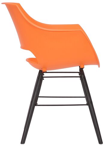 Chaise de salle à manger - Lot de 4 - Plastique - Moderne - Noir - Jaune - Noir , SKU1324 9