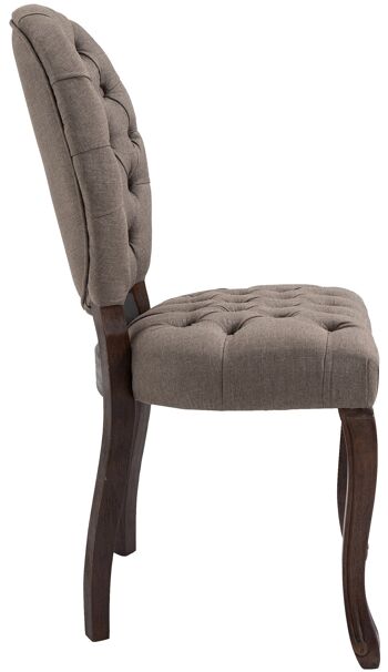 Chaise de salle à manger - Lot de 4 - Tissu - Bois - Taupe , SKU1338 3