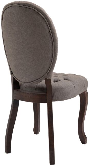 Chaise de salle à manger - Lot de 4 - Tissu - Bois - Taupe , SKU1338 4