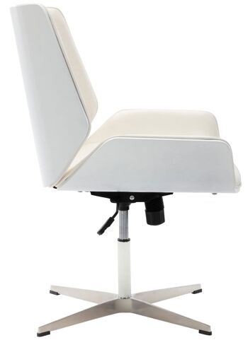 Chaise visiteur - cuir artificiel - blanc , SKU1341 3