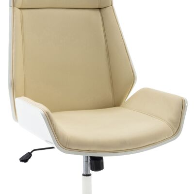 Bureaustoel - Comfortabel - Modern - Creme/Wit , SKU1344