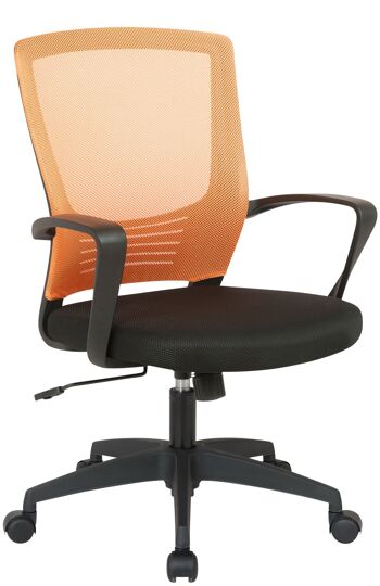 Chaise de bureau - Microfibre - Confortable - Métal - Orange , SKU1356 1