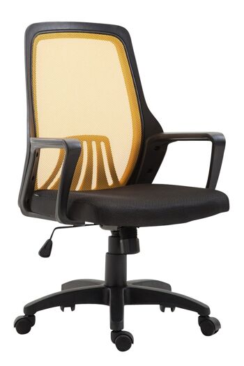 Chaise de bureau - Microfibre - Confortable - Moderne - Jaune , SKU1361 1