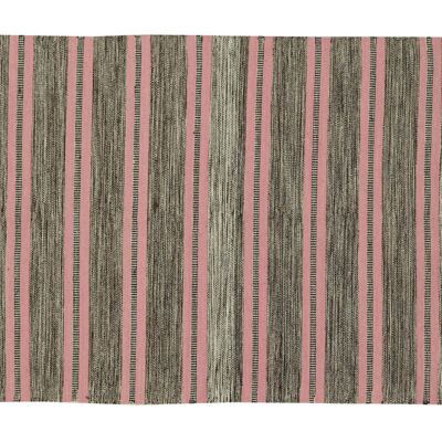 Kilim 180x120 tapis tissé main 120x180 rayé rose travail manuel Chambre Orient