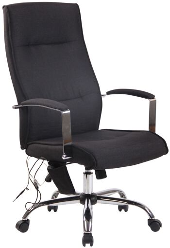 Chaise de bureau - Tissu - Fonction massage - Noir , SKU1383 1