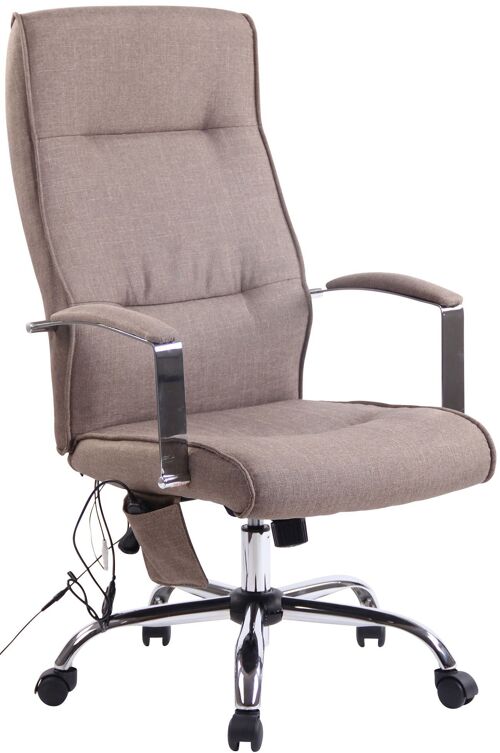 Bureaustoel - Stof - Massagefunctie - Taupe , SKU1387