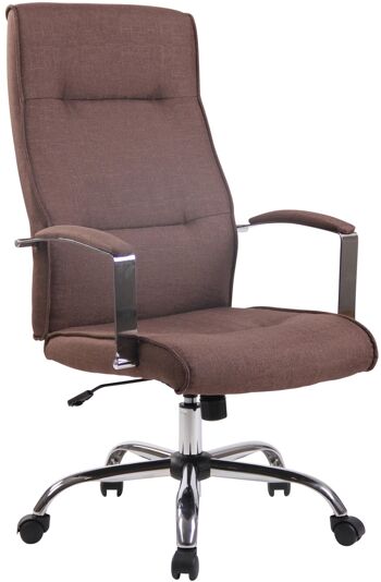 Chaise de bureau - Housse en tissu - Marron , SKU1391 1