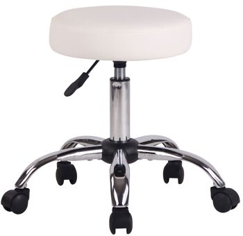 Tabouret - Confortable - Rembourré - Blanc , SKU1401 1