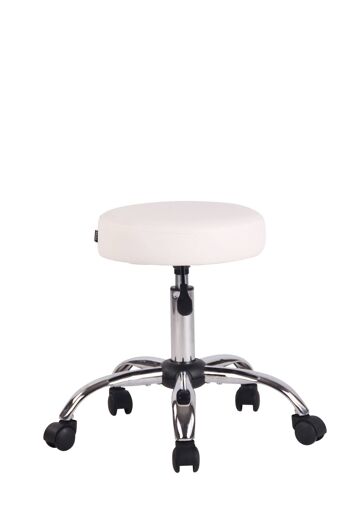 Tabouret - Confortable - Rembourré - Blanc , SKU1401 3