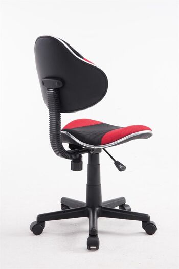 Chaise de bureau - Confortable - Microfibre - Rouge/Noir , SKU1402 4