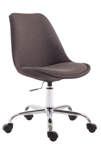 Chaise de bureau - Bureau - Chaise - Moderne - Tissu - Gris foncé , SKU1403