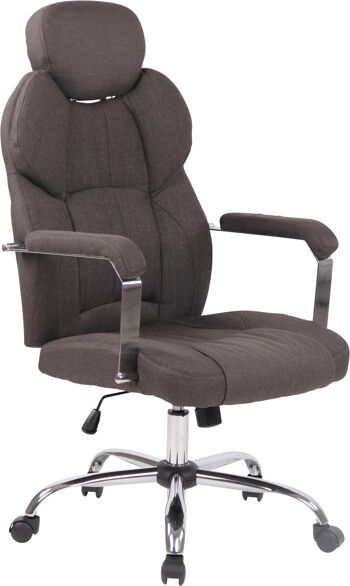 Chaise de bureau - Chaise - Bureau - Confortable - Tissu - Gris foncé , SKU1407 1